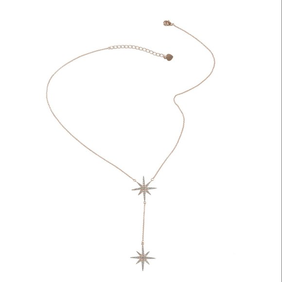 Drop Star Necklace in Rose Tone! - Picture 1 of 4